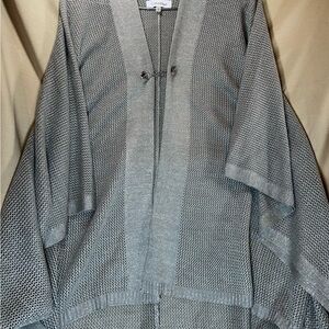 Calvin Klein Gray (Silver accent) Women's Poncho